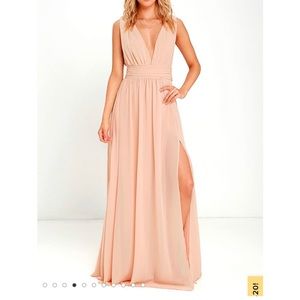 Blush maxi dress